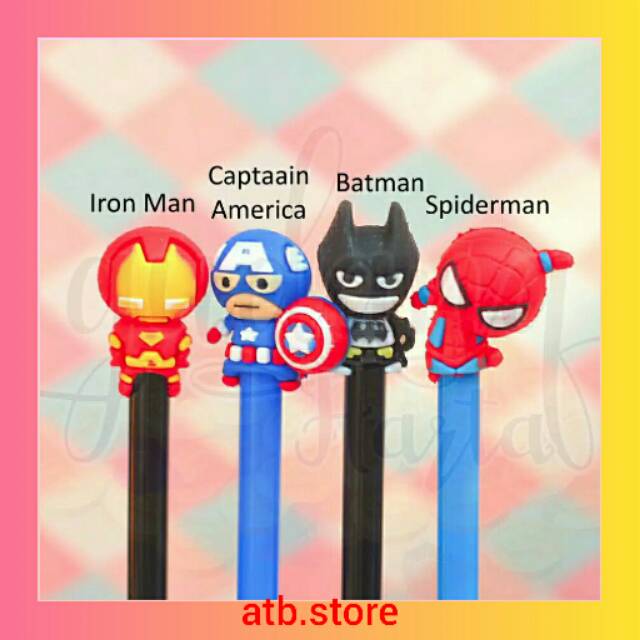 

pulpen superhero karakter unik