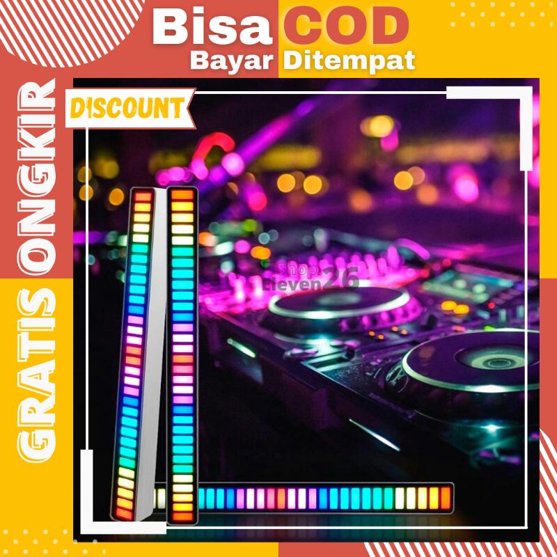 Lampu Led Rgb Bar Strip Rhythm Ligth Usb Audio Spectrum Indikator Bar LED Lampu Musik Sound Control 