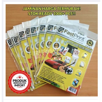 

KERTAS WATER SLIDE DECAL PAPER UKURAN A4 100 GRAM 100 LEMBAR FAST PRINT