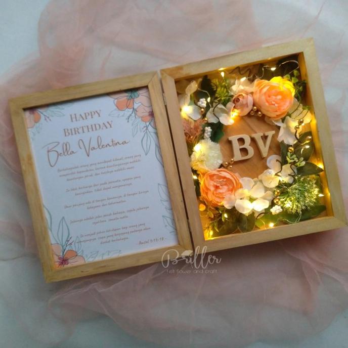 

FLOWER BOX/FRAME - BIRTHDAY GIFT/KADO ANNIVERSARY/HADIAH VALENTINE SD456SD5