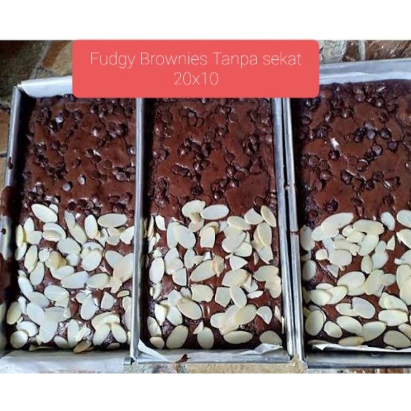 

fudgy Brownies/bronies/bronis full loyang tanpa sekat/skat