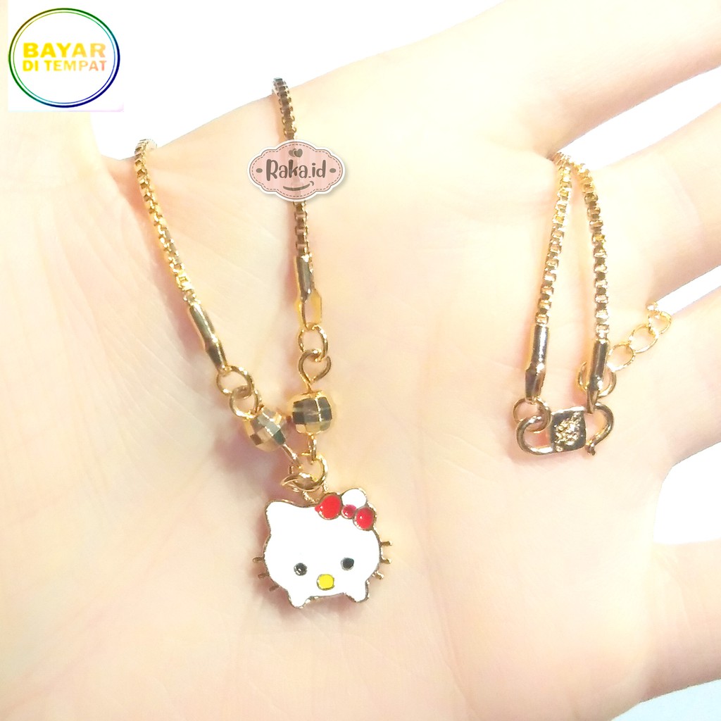 Raka Acc - Kalung Anak Kalung Koye Anak Muka Hello Kitty Perhiasan Cantik Anak Lapis Emas 18k 353