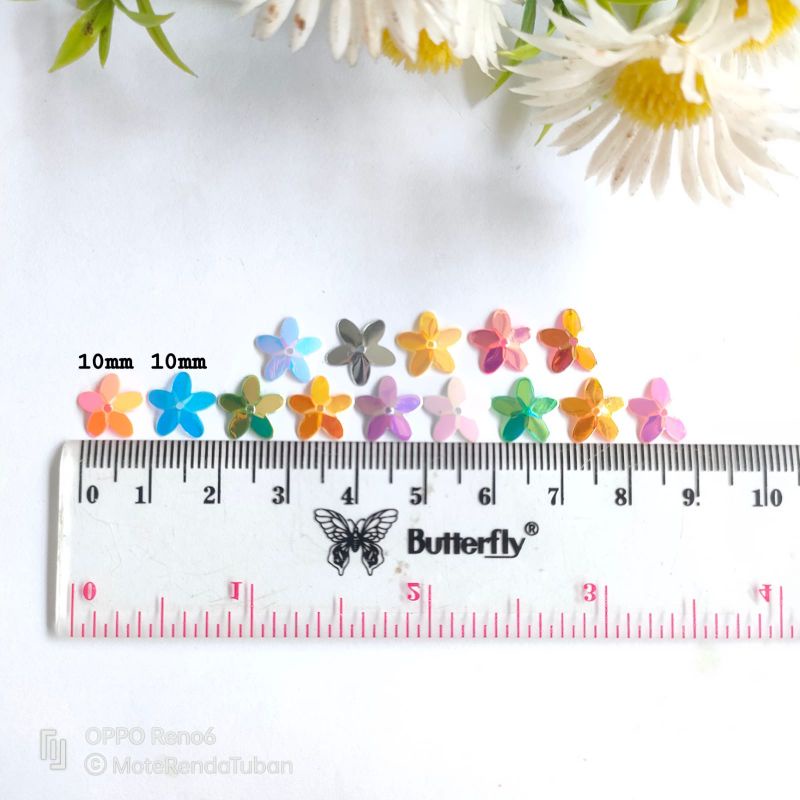 payet piringan bunga sakura / payet piringan jahit