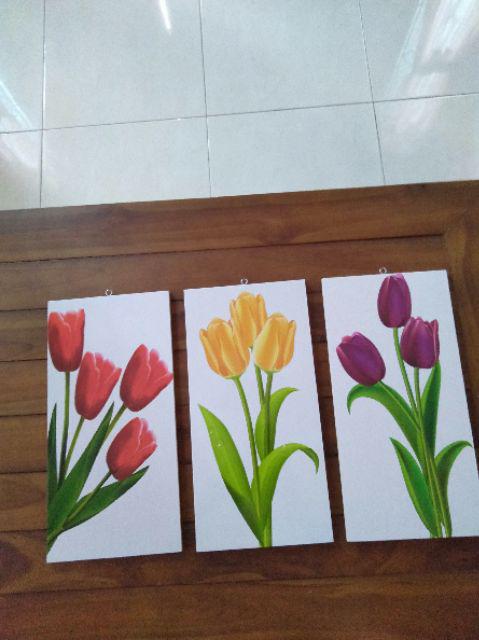 Hiasan Dinding Walldecor Pajangan Dinding Shabby Chic Tulip Wp 15