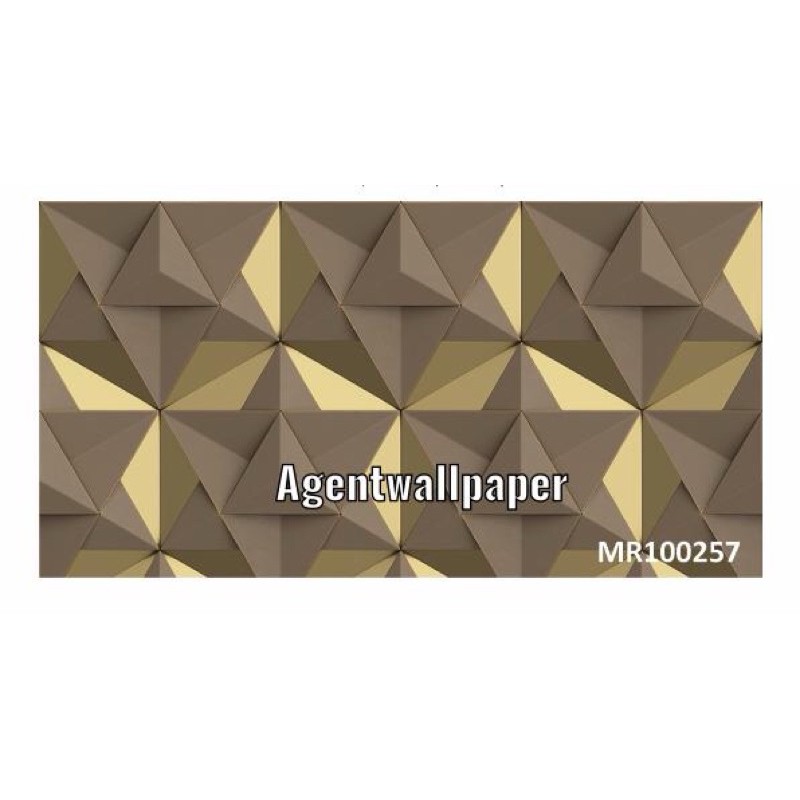 Photowall Mural 3D Dinding Wallpaper Mural Kotak 3D Geometri