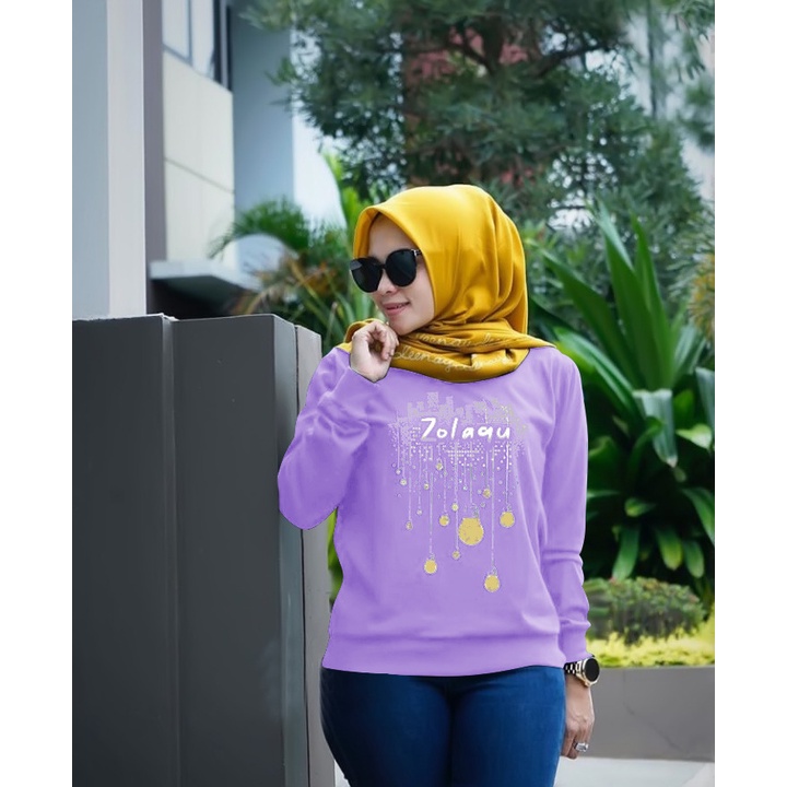 BISA COD - KAOS MOTIF BOHLAM ZOLAQU JUMBO / ATASAN BTS / ATASAN MUSLIM LENGAN PANJANG WANITA JUMBO XXL