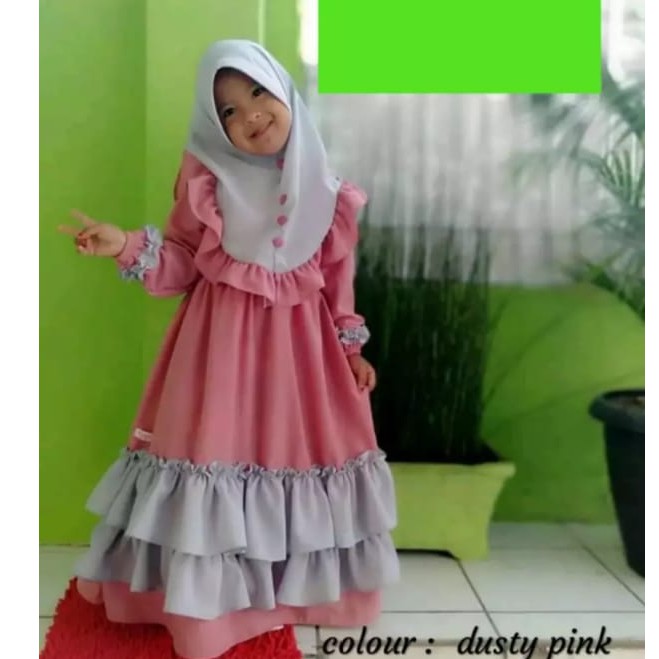 Gamis anak perempuan ALYA SYAR'I KIDS Outfitbajumurah