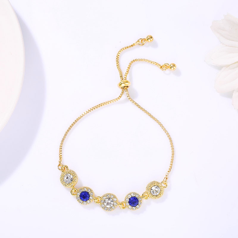 Gelang Serut Wanita Flower Star Safir Model Korea Terbaru