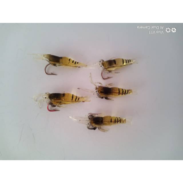 Umpan pancing udang karet 4cm umpan udang palsu umpan udang karet umpan udang kecil