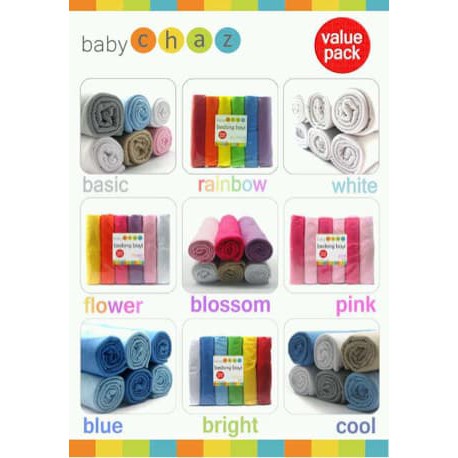 Baby Chaz Swaddle Value Pack Bedong Bayi Isi 6 Pcs