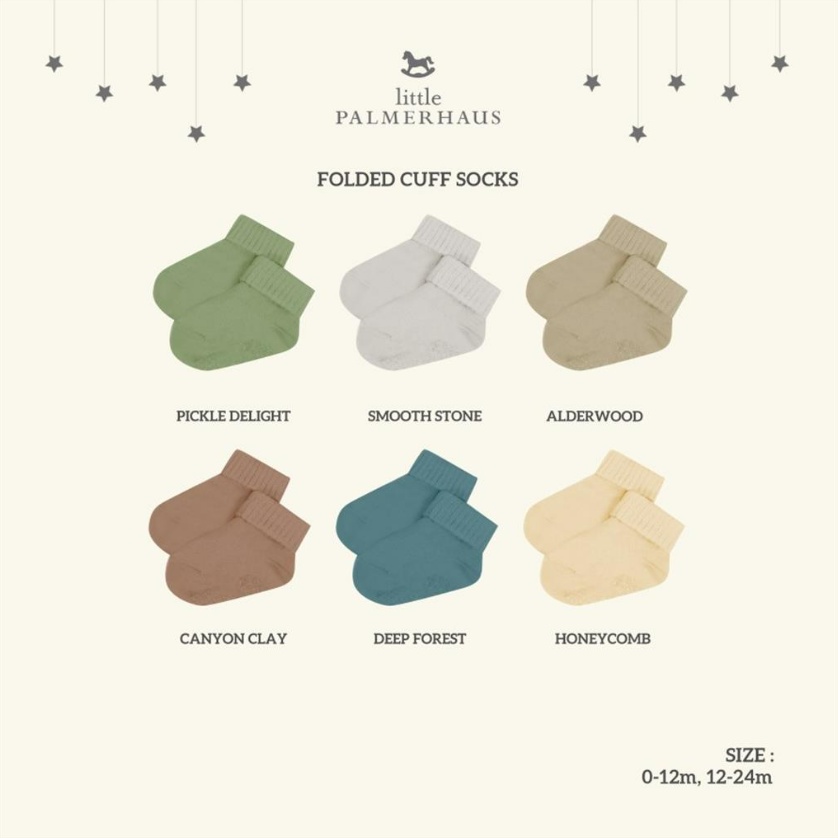 SALE Little Palmerhaus - Folded Cuff Socks / Wording Socks Kaos Kaki Rajut Lipat (Kaos Kaki Bayi) 2.0 CBKS