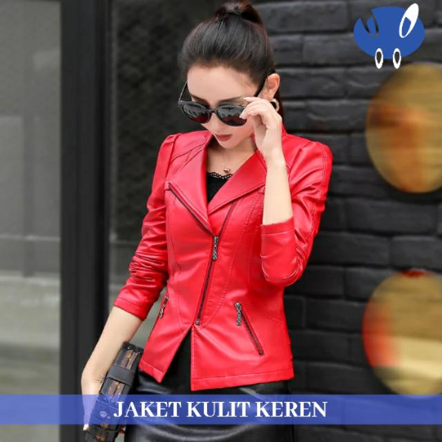 Jaket Kulit Wanita Style Korea