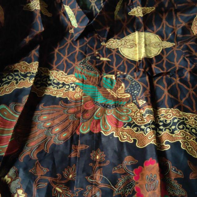 Kemeja Batik Pria Lengan Panjang Motif Parang Ijo M L Xl Xxl