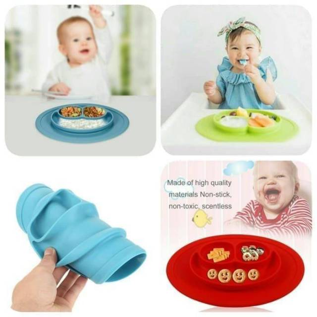 Mini Mat Piring makan bayi silikon