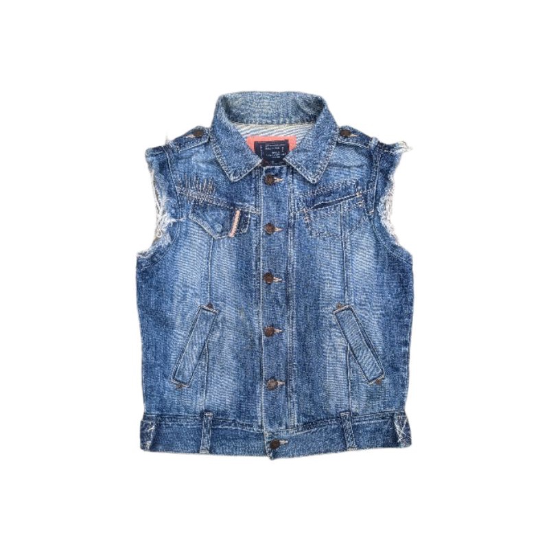 jaket rompi jeans pria wanita joff