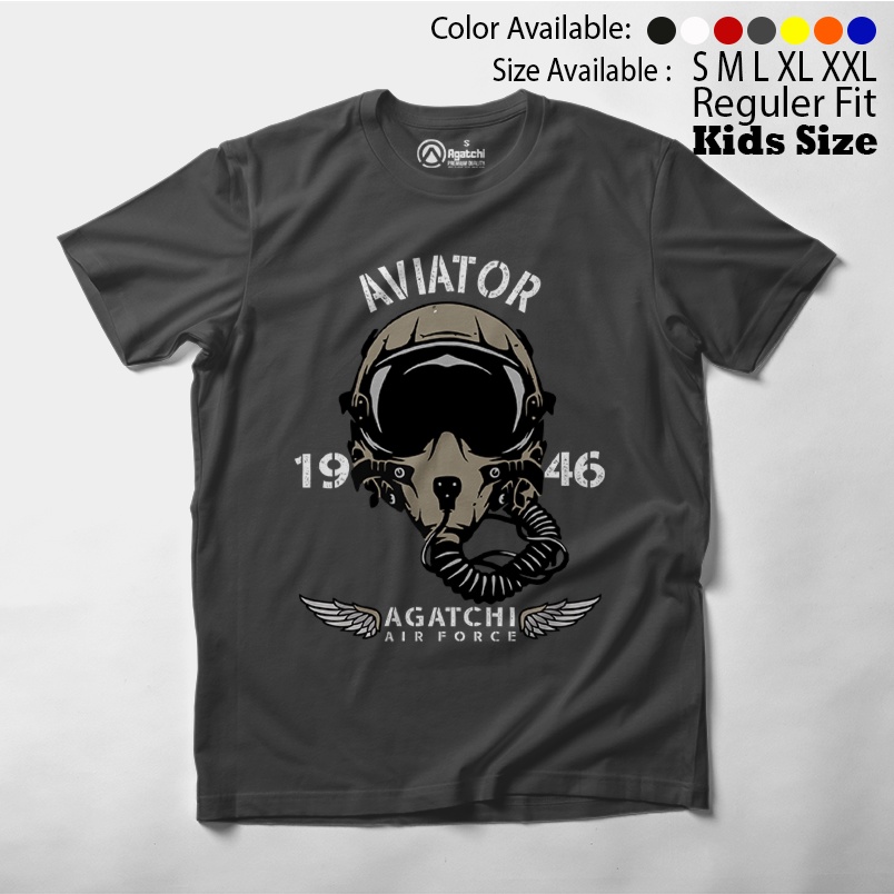 Baju Kaos Atasan Anak Laki-Laki Agatchi Penerbang Aviator Air Force