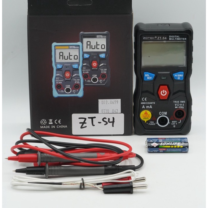 ZOTEK ZT-S4 ZTS4 Avometer Multitester Digital Auto Range Multimeter