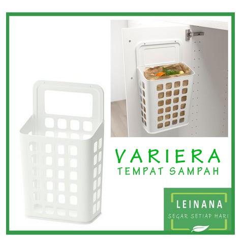 Tempat sampah putih / tempat sampah dinding / tempel / waste bin white var iera