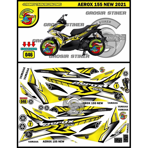 STRIPING STIKER MOTOR VARIASI YAMAHA AEROX 155 NEW 2021