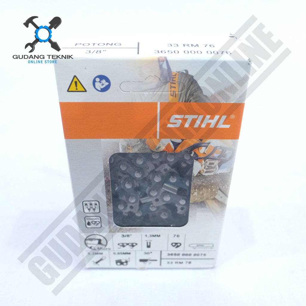 RANTAI Potong STIHL 33RM76 22&quot; 38T / Chain Saw Senso 33 RM 76 Bar 22Inch (3650 000 0076)