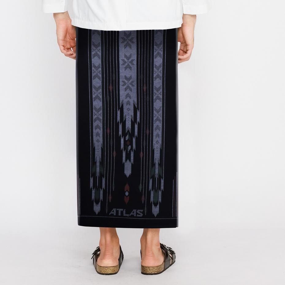 New Sarung ATLAS Idaman 555 Kembang Motif BHS SGF Hitam Hijau
