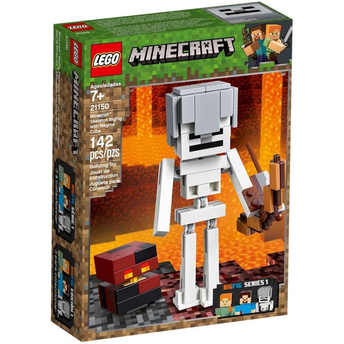 Lego Minecraft Minecraft Skeleton Bigfig With Magma Cube H230 Shopee Indonesia