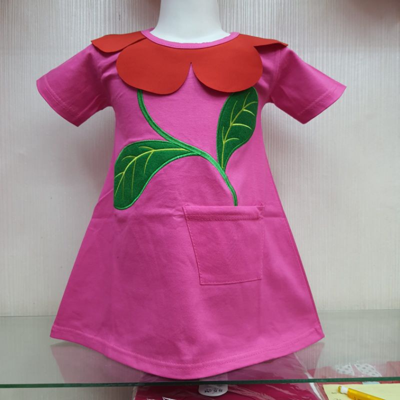 Dress anak 1 2 3 tahun baju anak cewek lucu model liliput bunga pakaian anak cewek perempuan ( dress liliput )