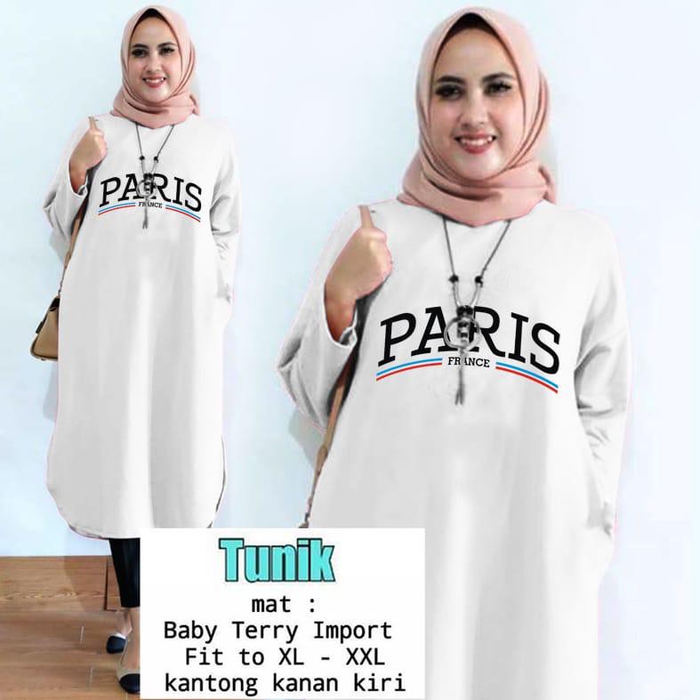 TUNIK PARIS FRANCE / TUNIK MAMACHI / TUNIK POLOS/ TUNIK CEWEK / TUNIK PANJANG / TUNIK KEKINIAN