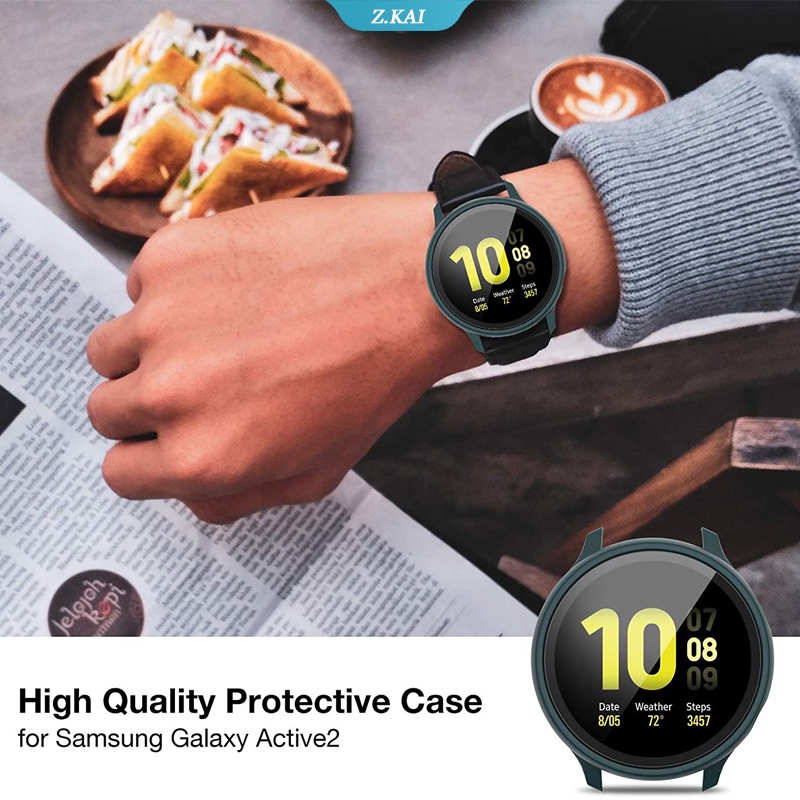 Case Bumper Pelindung Layar Tempered Glass Untuk Samsung Galaxy Watch Active 2 44mm 40mm