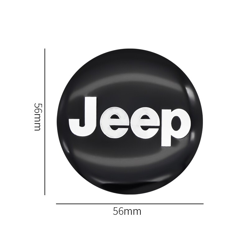 4 Pcs Sticker Emblem Dekorasi Velg Mobil Jeep Ukuran 56mm