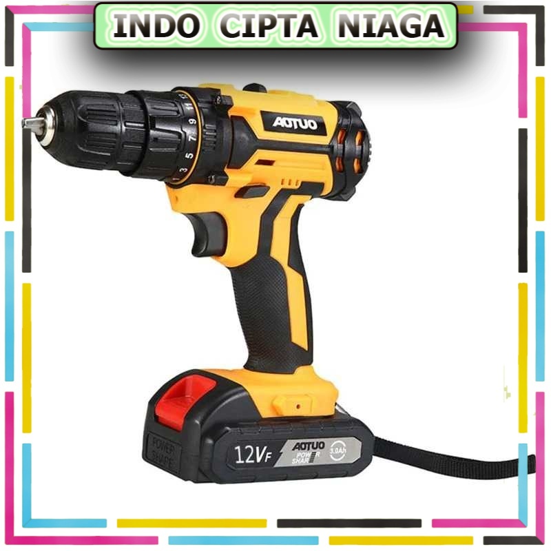 AOTUO Bor Listrik Cordless Rechargeable Lithium Battery 12V - K9F