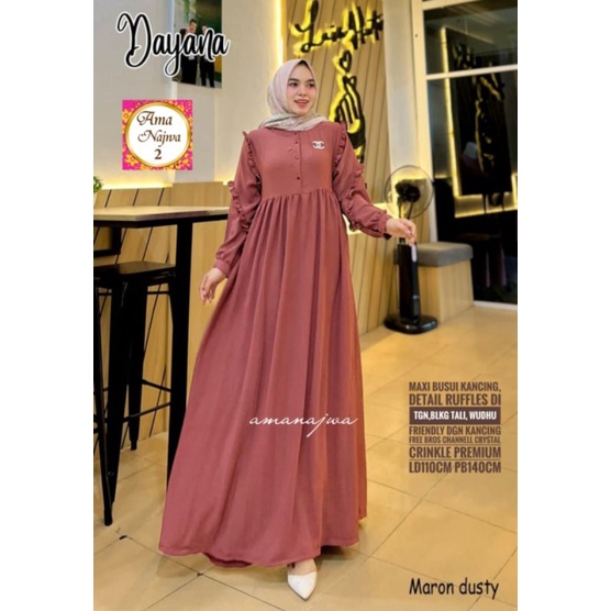 NEW PRODUCT || GAMIS DAYANA MAXY, bahan bagus halus dan jatuh