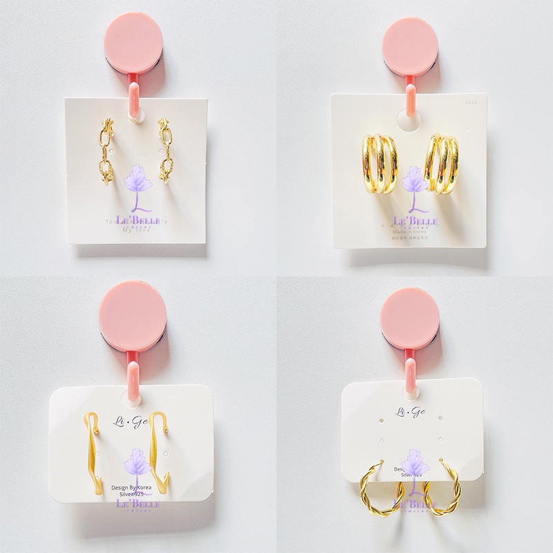 Anting Hoop Korea Style Anting Chain Bulat Anting Bulat Simple - Earring Chain Gold Hoop Anting Wani