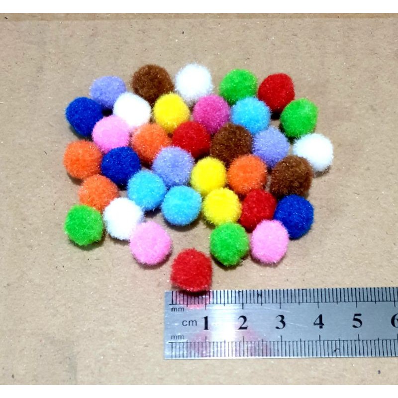 POMPOM MINI WARNA WARNI MURAH