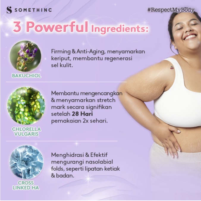 SOMETHINC R Cover Firming  &amp; Skin Goals Brightening Body Cream - Lotion Pemutih &amp; Penyamar Stretch Mark