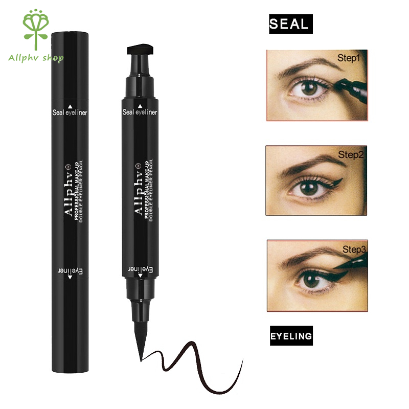 【Baru】HANDAIYAN/allphv Eyeliner Stamp Eyeliner Spidol Waterproof Stamp Eyeliner 2in1 Eyeliner Pencil