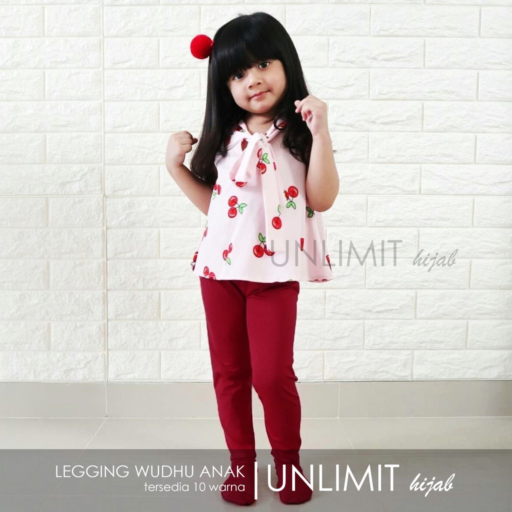 LEGGING WUDHU ANAK Cantik Lucu | Leging Wudhu Ukuran Anak Muslimah Muslim Jersy Premium Terbaik