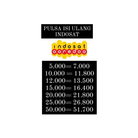 PULSA INDOSAT ISI ULANG MURAH.
