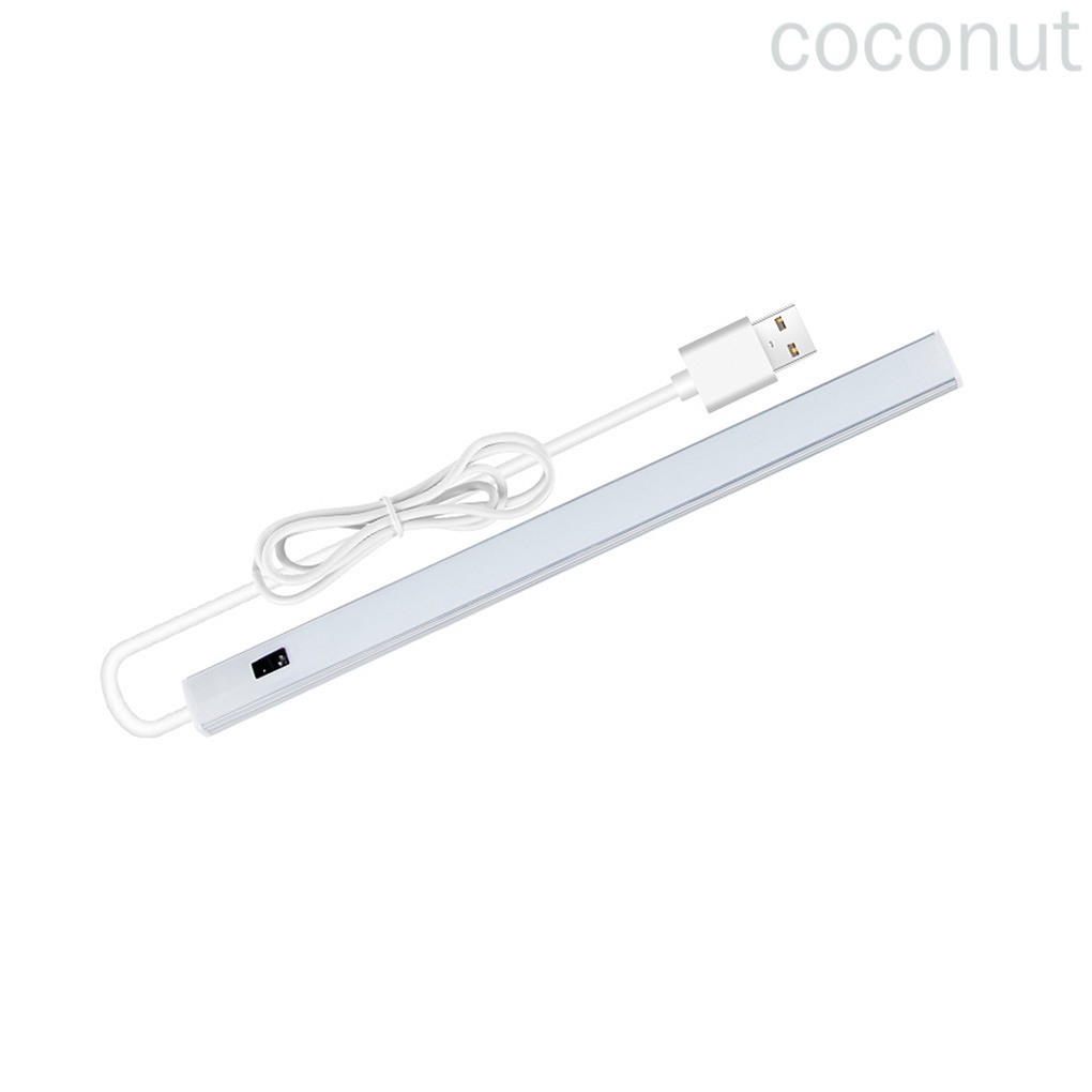 Under Cabinet Light Bar LED 4000K Closet Strip Light USB Sensor Adjustable Wardrobe Lamp, White, 20cm coconut.id