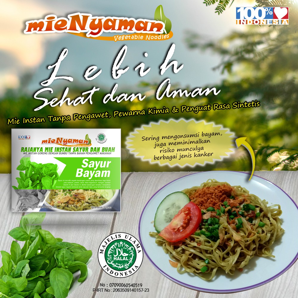 Mie Nyaman Rasa Mie Sayur Bayam Varian Goreng 1 Dus Shopee Indonesia