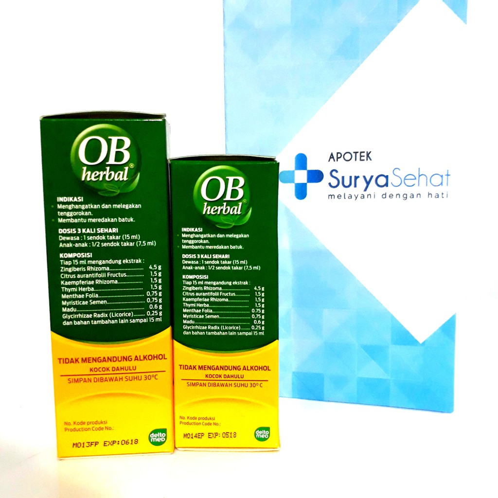 OB HERBAL Sirup Plus Madu / Herbal Cough Syrup 60 ml / 100 ml