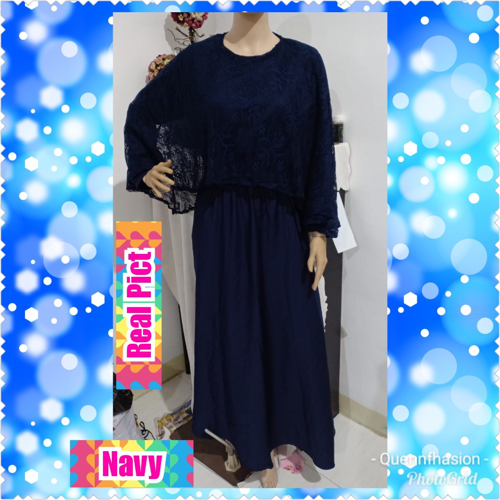 OLIVIA SYARI / NAVY / WHITE / MAROON/ GAMIS / TERPOPULER / TERLARIS /TERMURAH