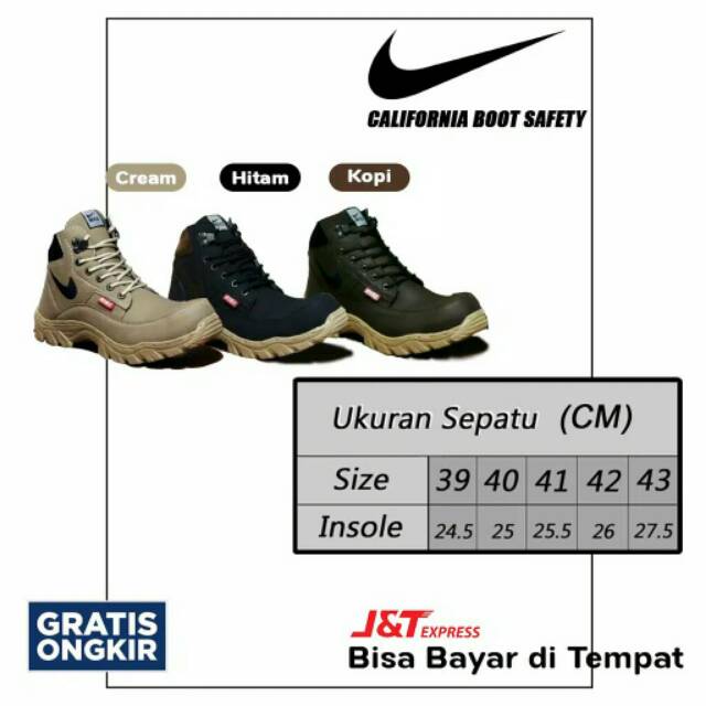 Sepatu Pria Boots Carlipornia Nike