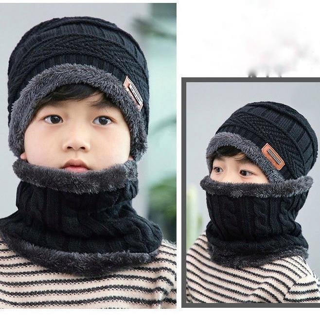 Kupluk Topi Syal Anak Cewek Dan Cowok Musim Dingin Winter