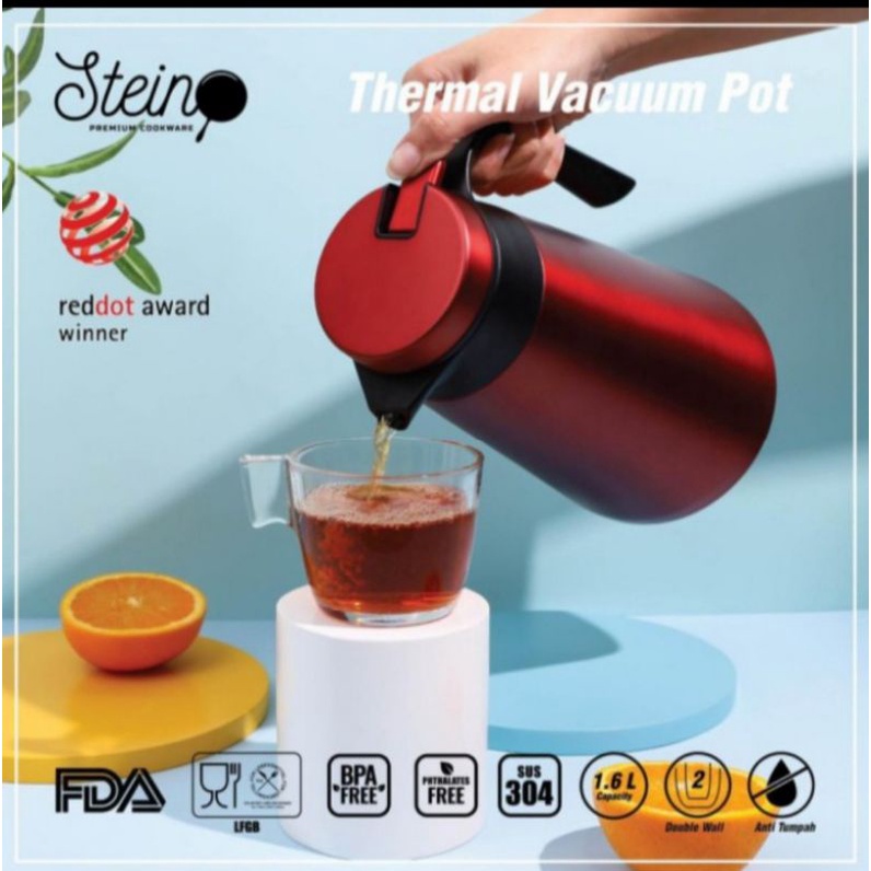 thermal vacuum pot termos air panas stein cookware vacuum pot coffe tea