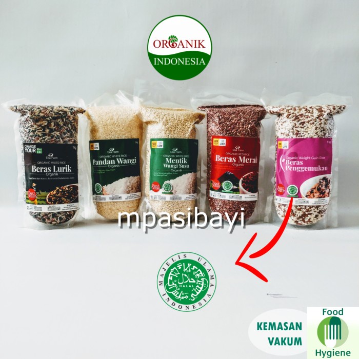 

gr20111r Beras Organik 1Kg Kemasan Vakum Ekafarm - Pandan Wangi Sv012Ss