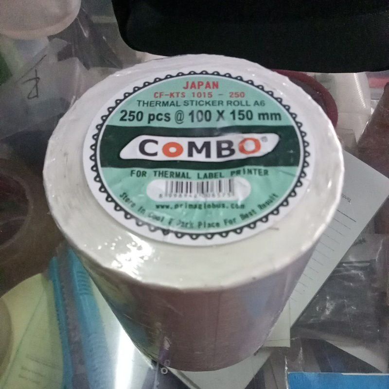 

Kertas Label Resi Barcode Thermal Sticker Roll Combo A6 100 mm x 150 mm 250 Pcs