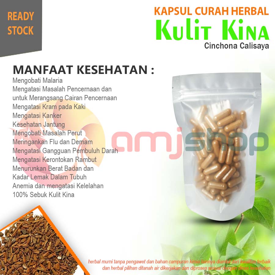 

Kapsul curah herbal kulit kina kapsul herbal malaria pencernaan kram flu demam