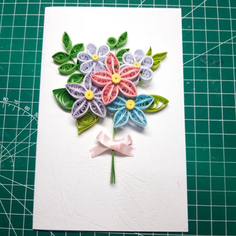 Kartu ucapan ultah / wedding / anniversary dll paper quilling