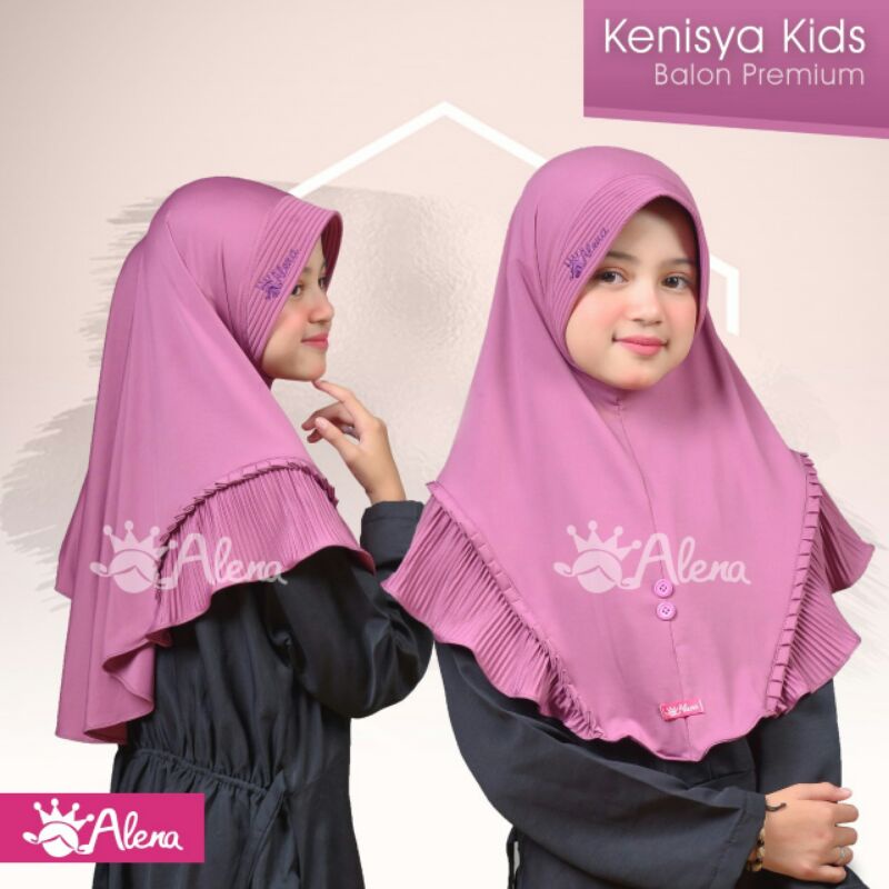 Jilbab Anak Alena Kenisya/ Bergo Anak Terbaru/ Hijab Instan Anak Usia TK-SD